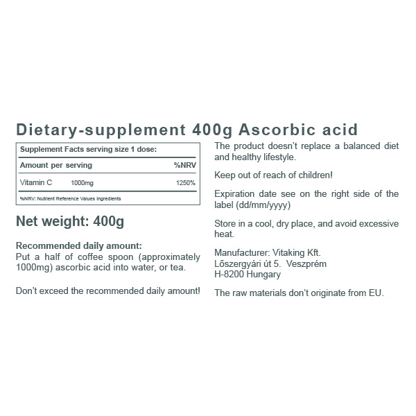 Ascorbic Acid Powder (400g)