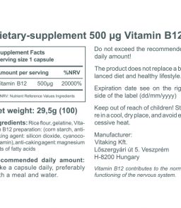 Vitamin B12 (500mcg)