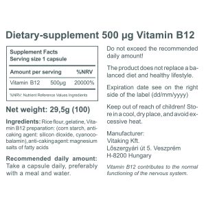 Vitamin B12 (500mcg)