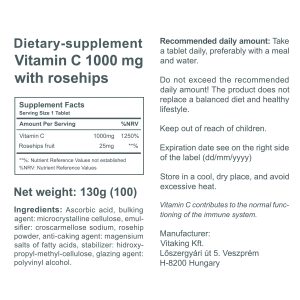 Vitamin C 1000mg with rosehips (100)