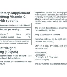 Vitamin C-500mg tablet (100)