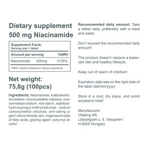 Niacinamid (Vitamin B3) 500mg